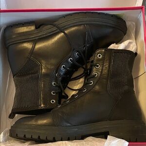 Like NEW - Vince Camuto Leather Combat Boots
